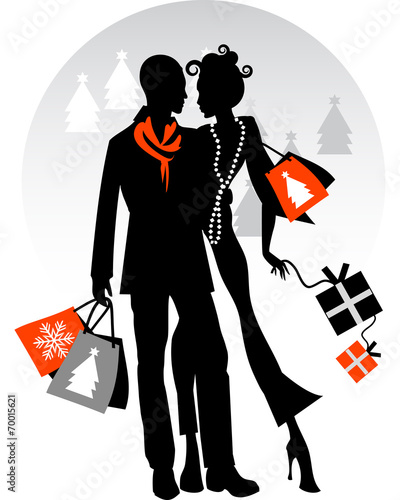 Couple Xmas Shopping