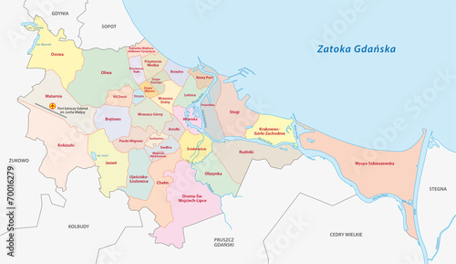 Danzig administrative Karte