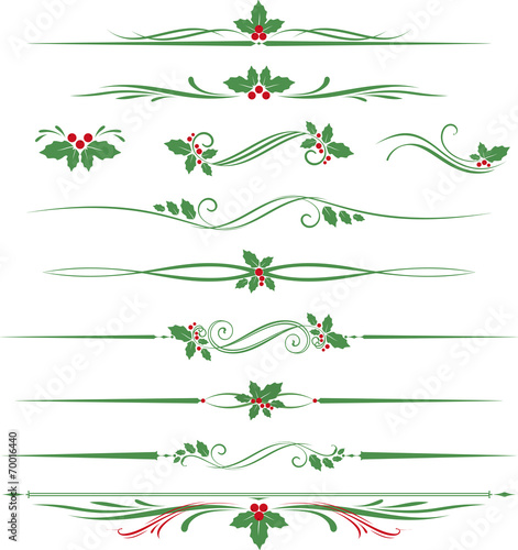 Holly Scroll Set