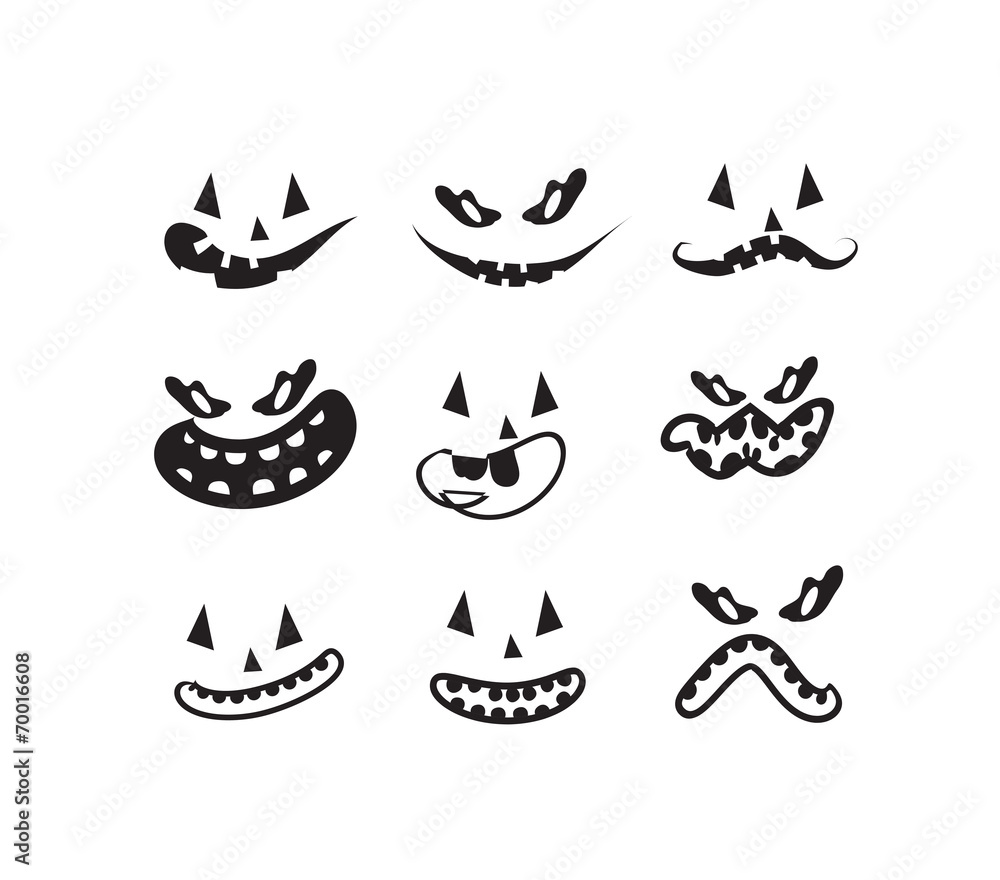 ghost faces, pumpkin faces ghost faces, pumpkin faces