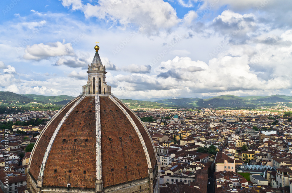 View of Florence from a dome of Santa Maria cathedral, Tuscany