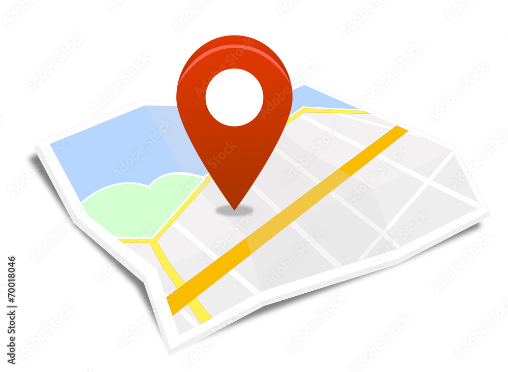 Map with a red pin Map with a red pin
