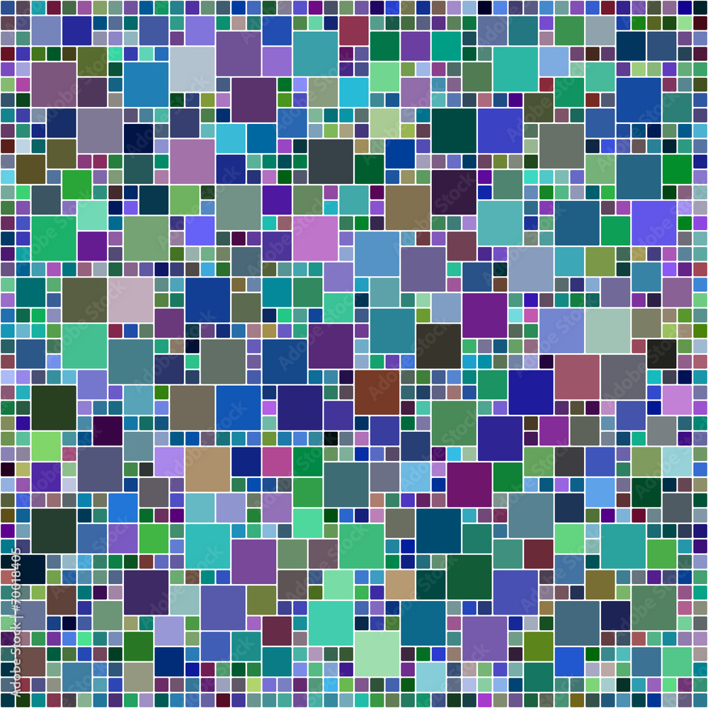 Fototapeta premium Multicolor square mosaic background