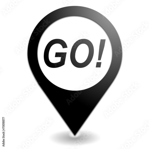 go sur symbole localisation noir