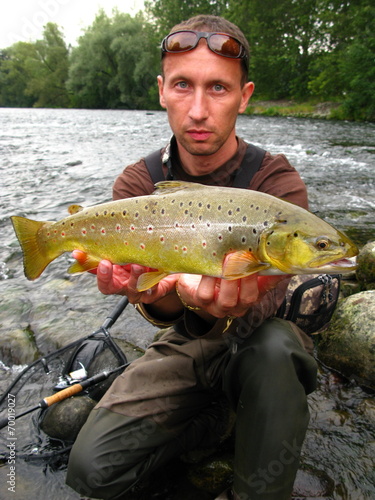 Fototapeta Naklejka Na Ścianę i Meble -  Fishing - brown trout