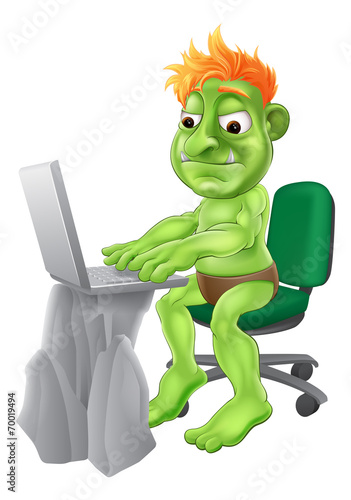 Internet troll concept