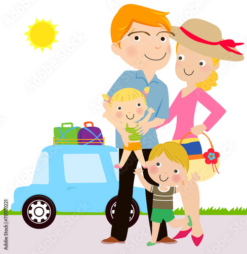 Family go for traveling