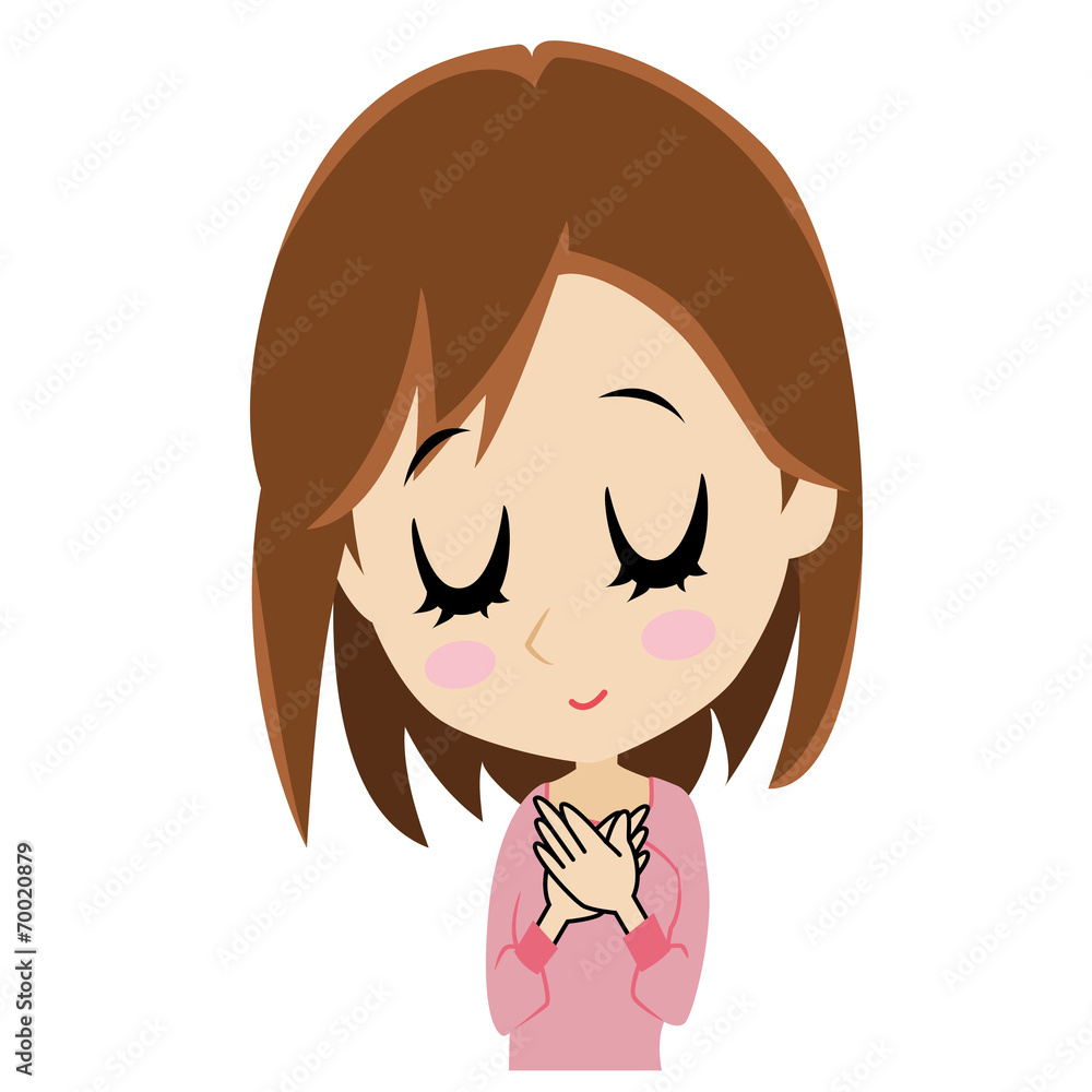 安心する若い女性