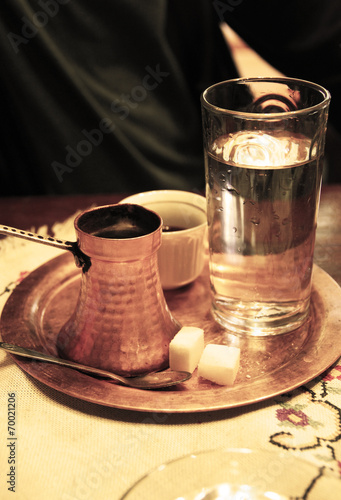 Turkish tea and coffee on the table