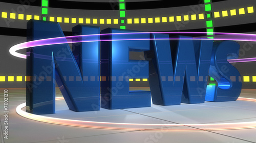 Bild auf Leinwand News intro