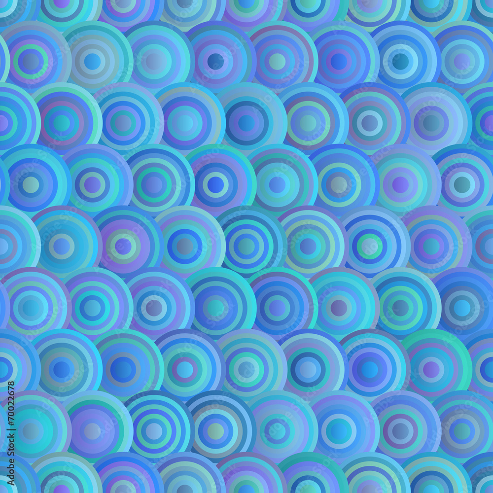 Seamless Circle Blue Pattern