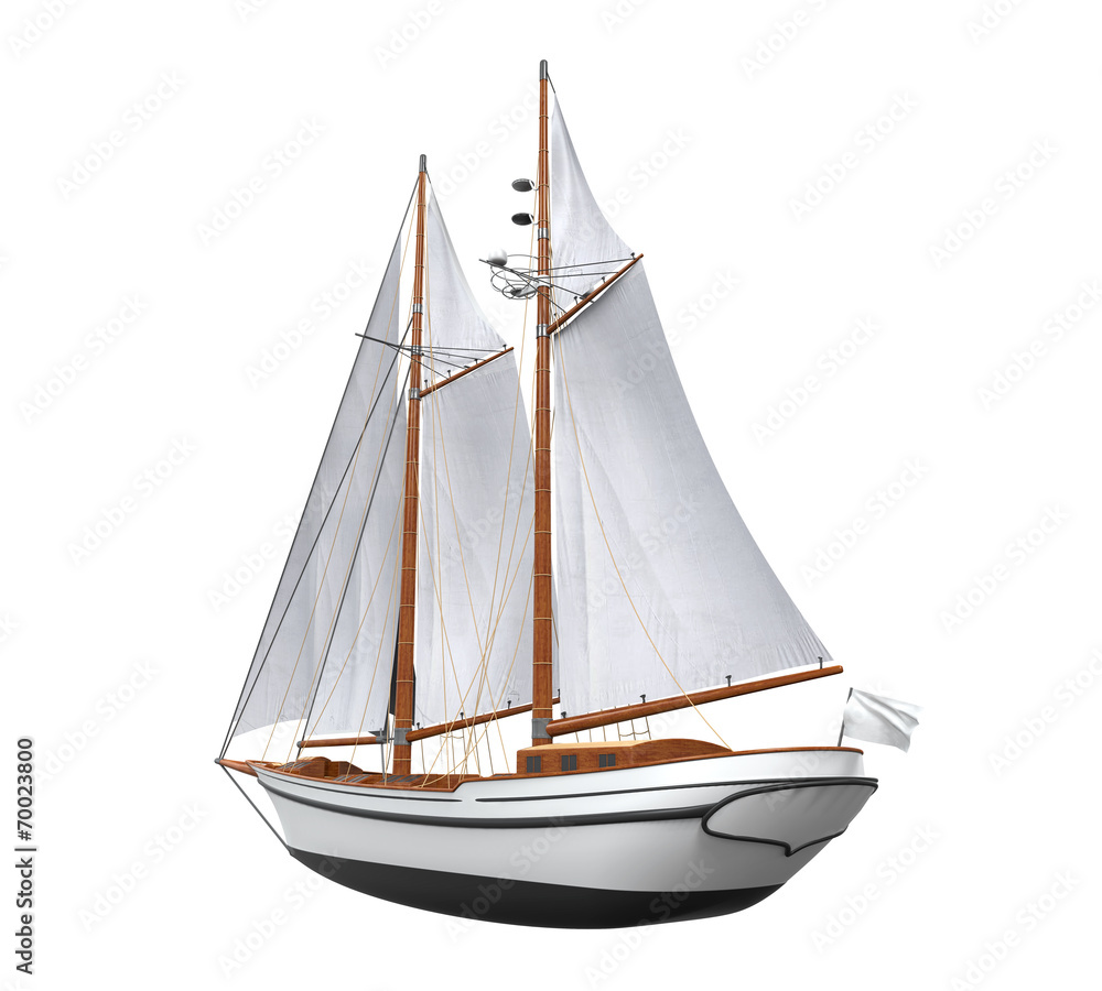 Naklejka premium Sail Ship Isolated