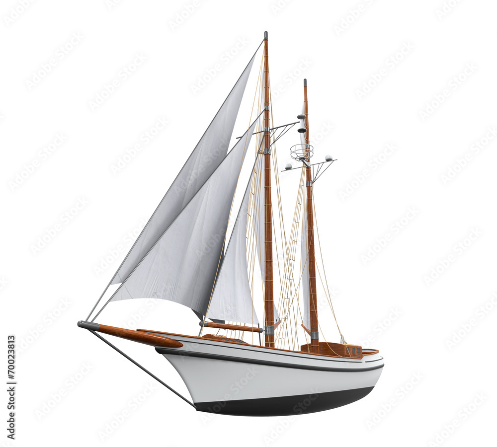 Fototapeta premium Sail Ship Isolated