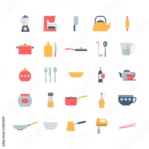 set of cooking icons