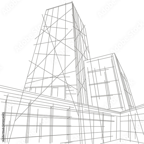 linear illustration of a skyscraper