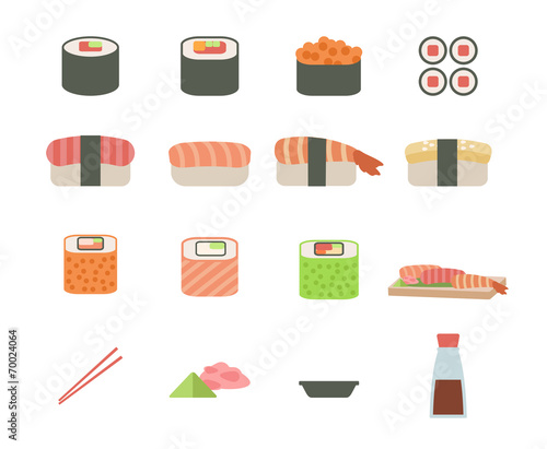 set of sushi icon