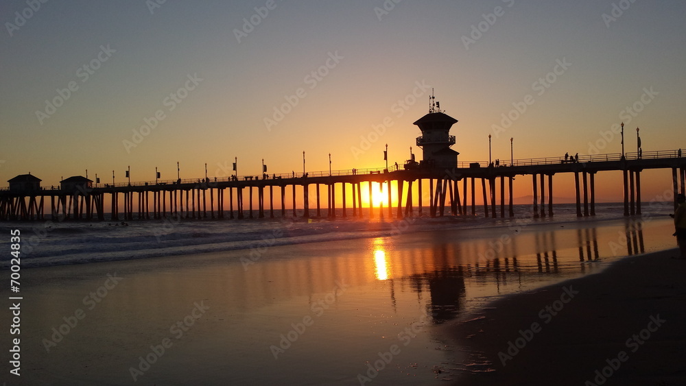 Huntington Beach pier sunset