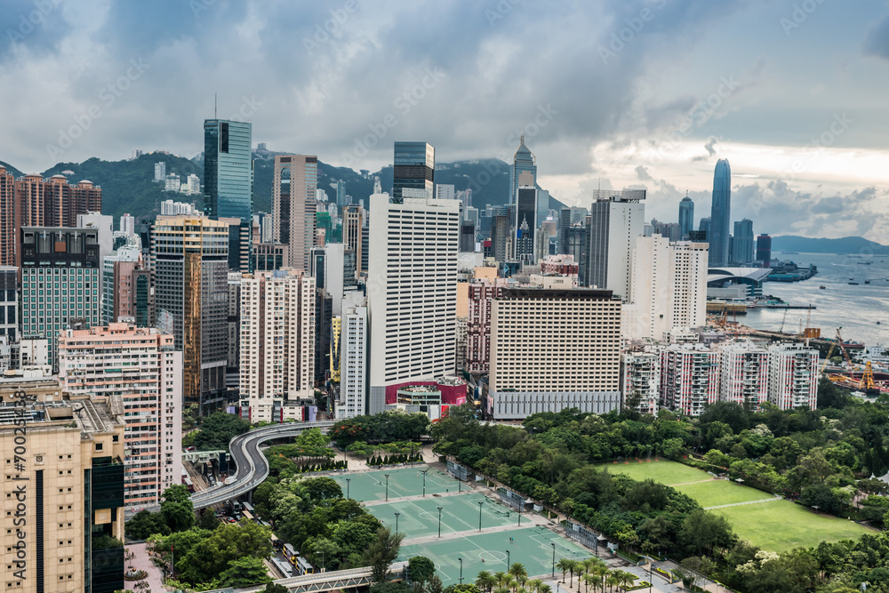 Obraz premium pejzaż miejski Victoria Park Causeway Bay Hongkong