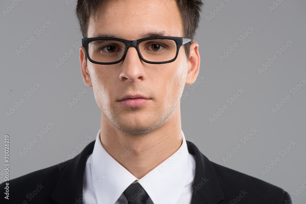 Portrait of mid adult man in glasses. Portrait of mid adult man in glasses.