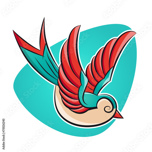 schwalbe tattoo klassisch vektor