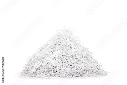 Foto Studio shot of a pile of shredded paper
