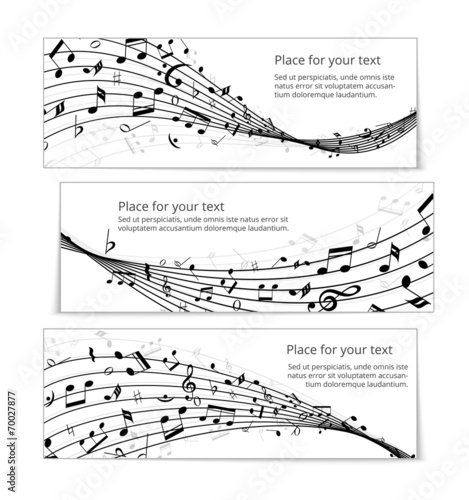 wavy music banners