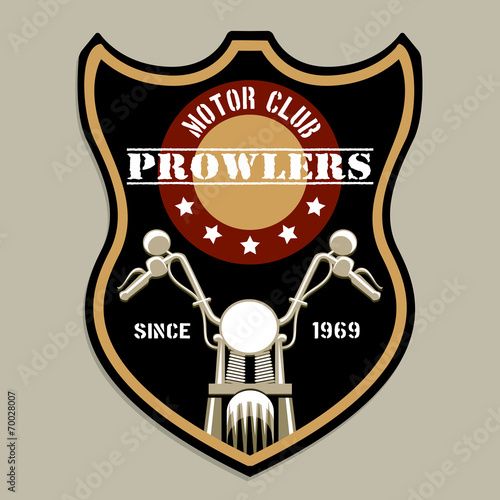 Motorcycle group badge-style logo photo