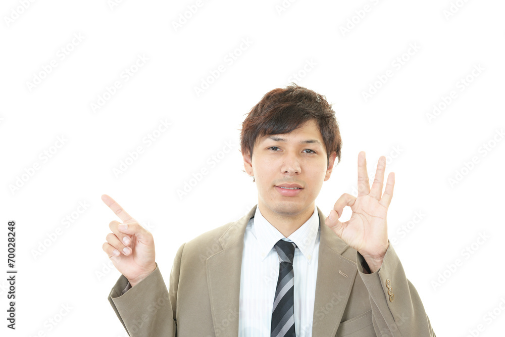 笑顔のビジネスマン 笑顔のビジネスマン