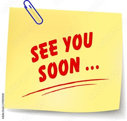 Vector see you soon note