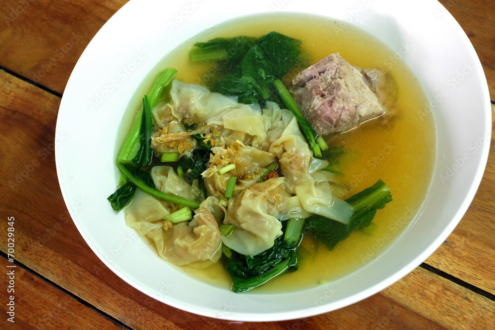 Hot dumpling in the soup Hot dumpling in the soup