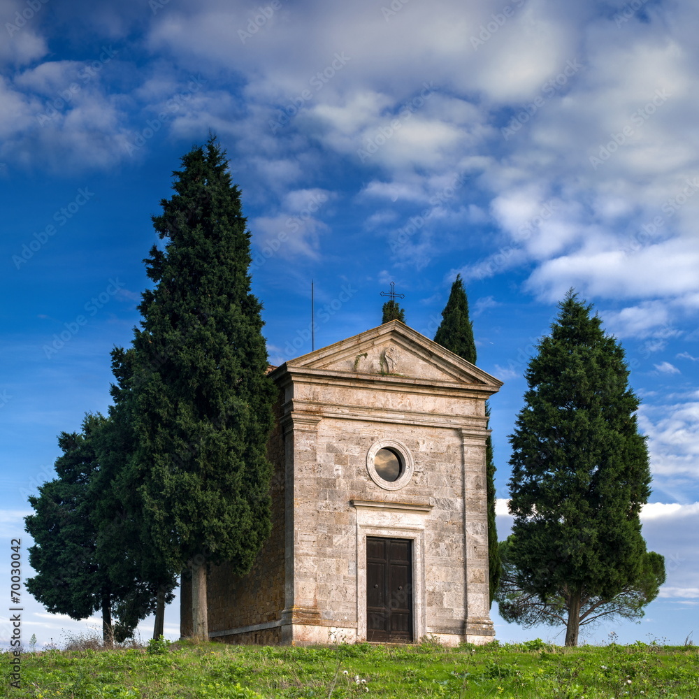 chapel La Vitaletta and clouds