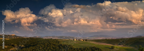 evening clouds in Tuscany photo