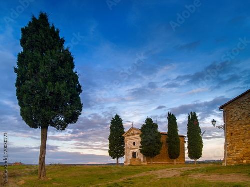 trees and chapel La Vitaletta photo