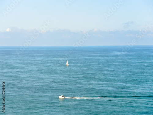 view of english channel near cote d'albatre coast
