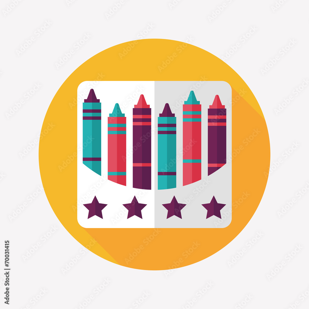 Obraz premium crayons flat icon with long shadow,eps10