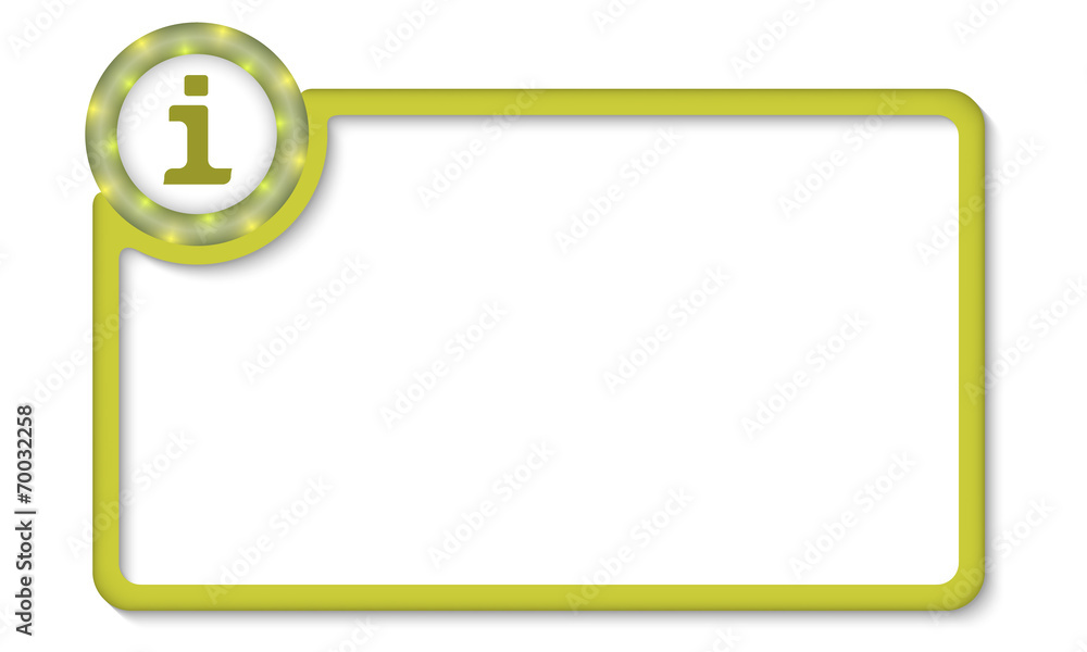 vector frame for entering text with info symbol vector frame for entering text with info symbol