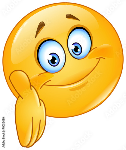 Emoticon giving hand