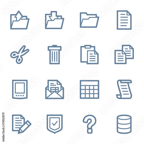 Document web icons set