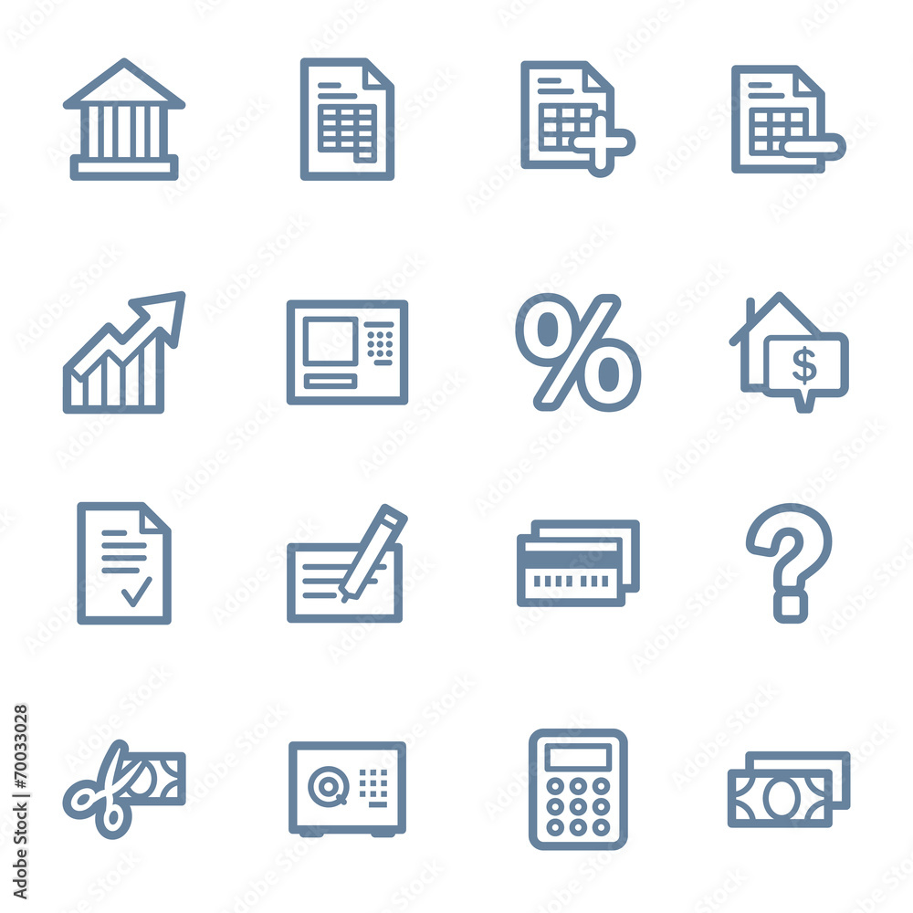 Finance and Banking icons Finance and Banking icons