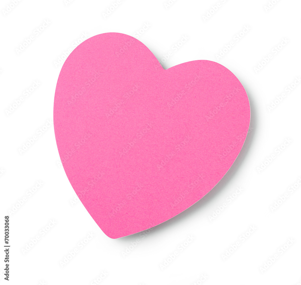 Heart shaped adhesive note