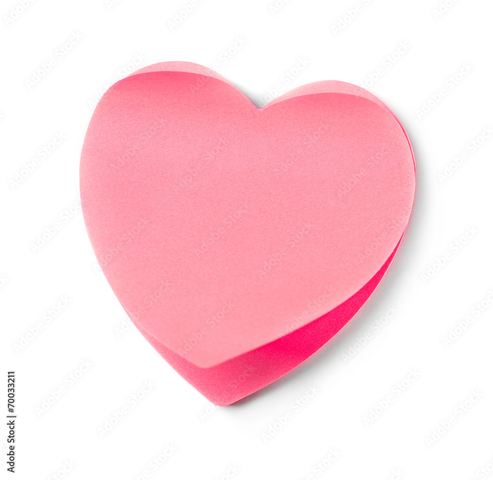 Heart shaped adhesive note