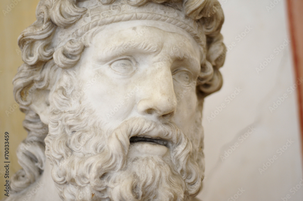 Head of a classical statue