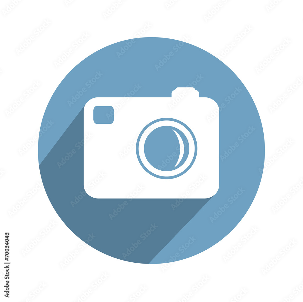 Hipster photo camera icon with long shadow. Hipster photo camera icon with long shadow.