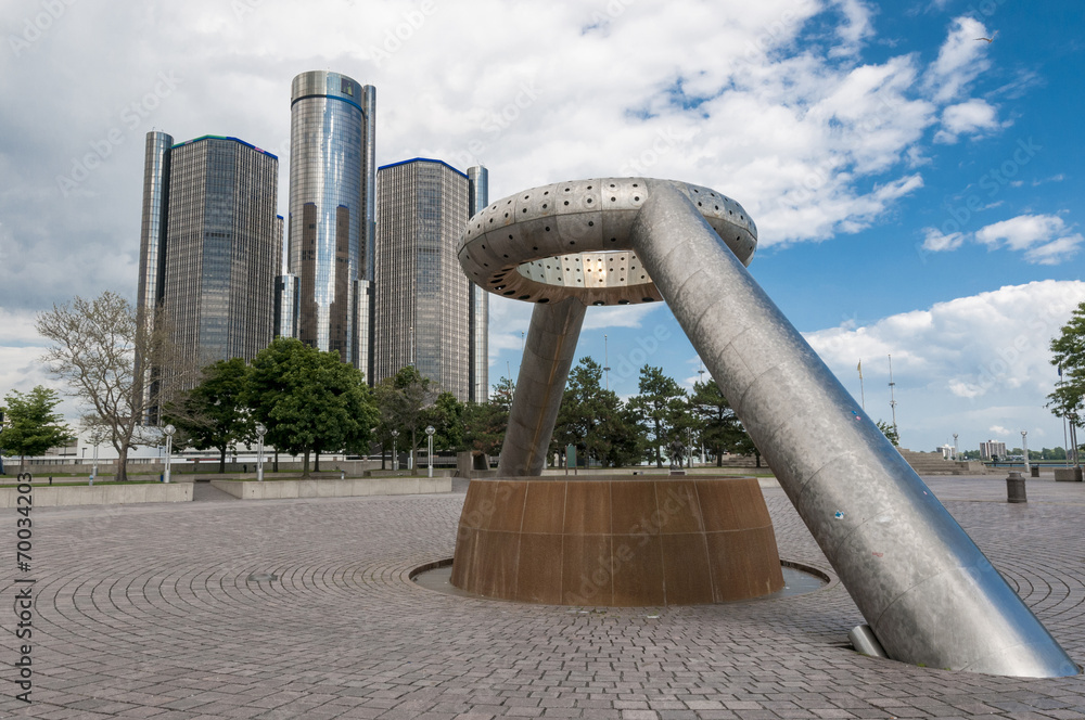 Naklejka premium Hart plaza detroit