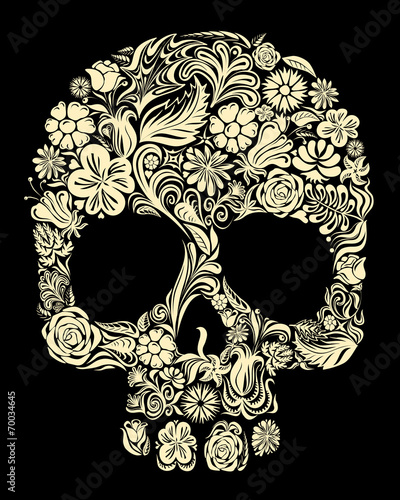 Floral skull