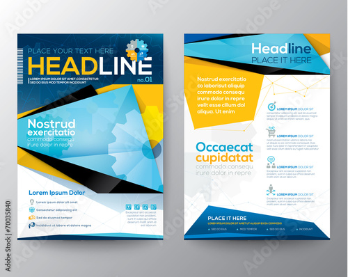 Abstract design template layout for magazine flyer brochure
