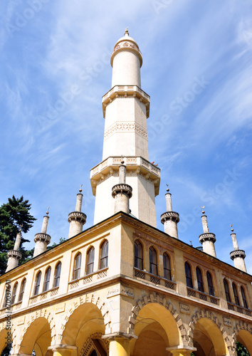 Canvas Print minaret in the park, Moravia, Czech Republic, Europe