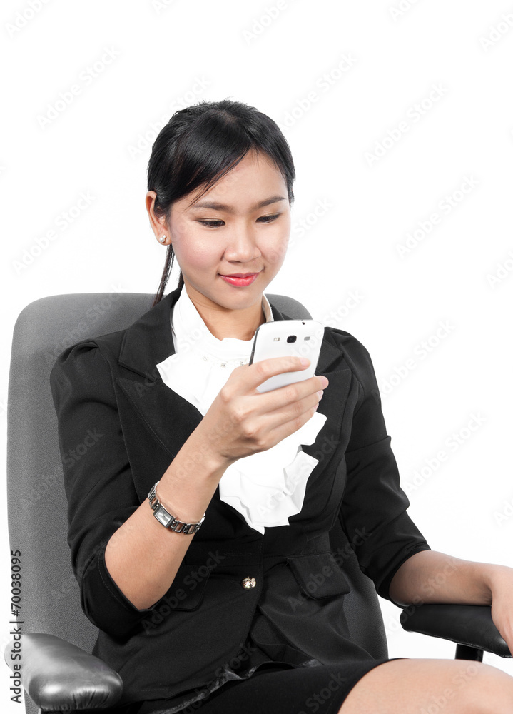 Young pretty business woman using mobile phone Young pretty business woman using mobile phone