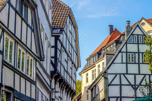 half-timbered houses in Hattingen, Germany photo