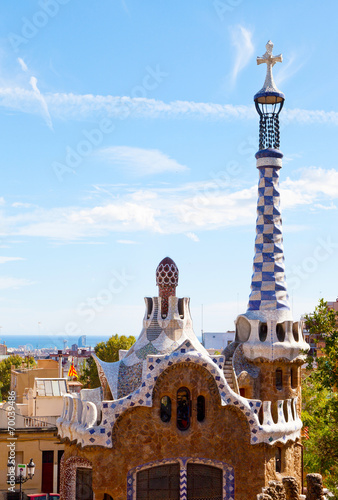 Views from the Parc Guell , Barcelona, Spain.